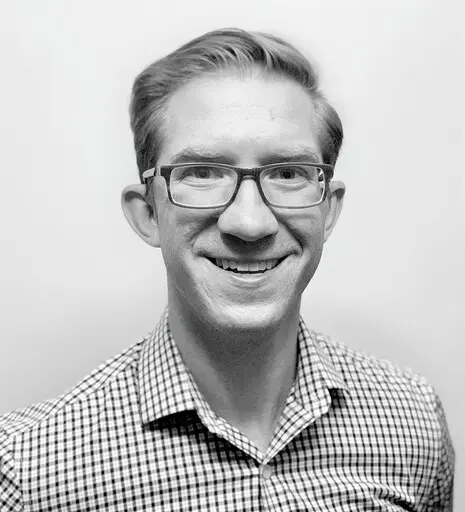 Black and white portrait of Craig Parzynski